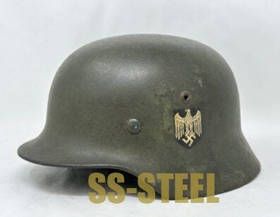 Heer M35 Double Decal Helmet SE68 Overspray/Camo - Image 2