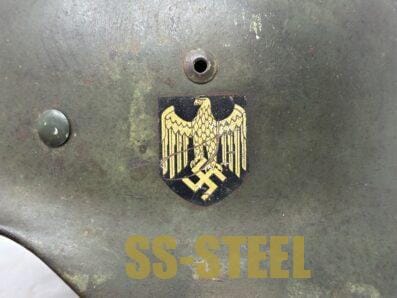 Heer M35 Double Decal Helmet SE68 Overspray/Camo - Image 12