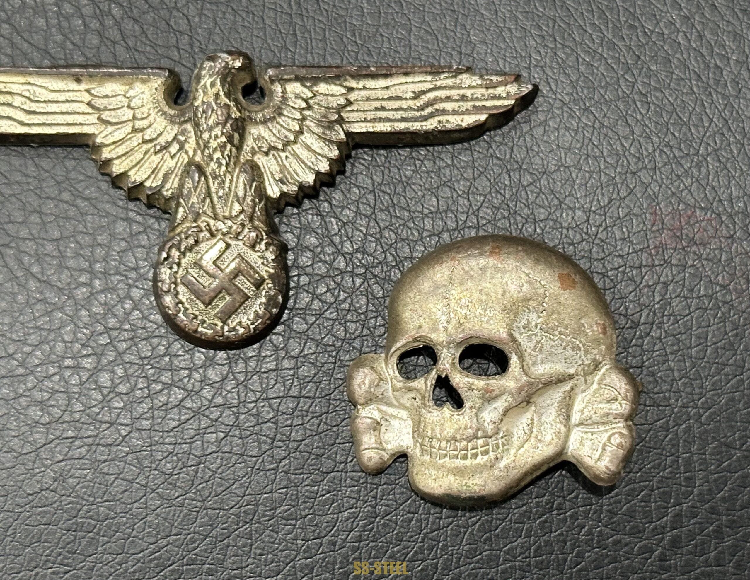 SS Visor Skull & Eagle M1/52 M/8-Deschler Wagner Cupal - Image 2