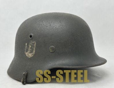 SS M40 Single Decal Helmet Battle Damage - Image 3