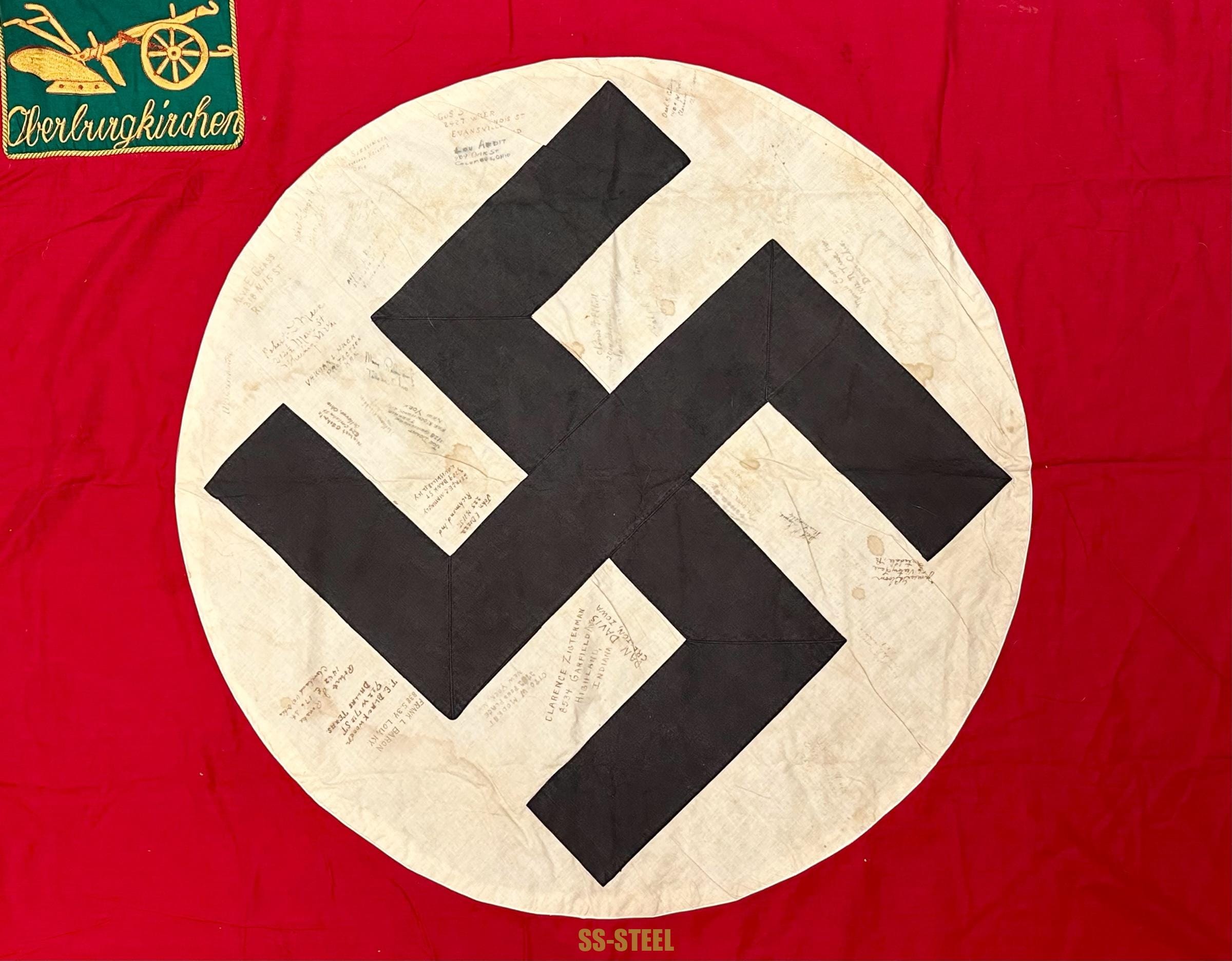 US Veteran Signed Flag OBERBURGKIRCHEN - Image 2