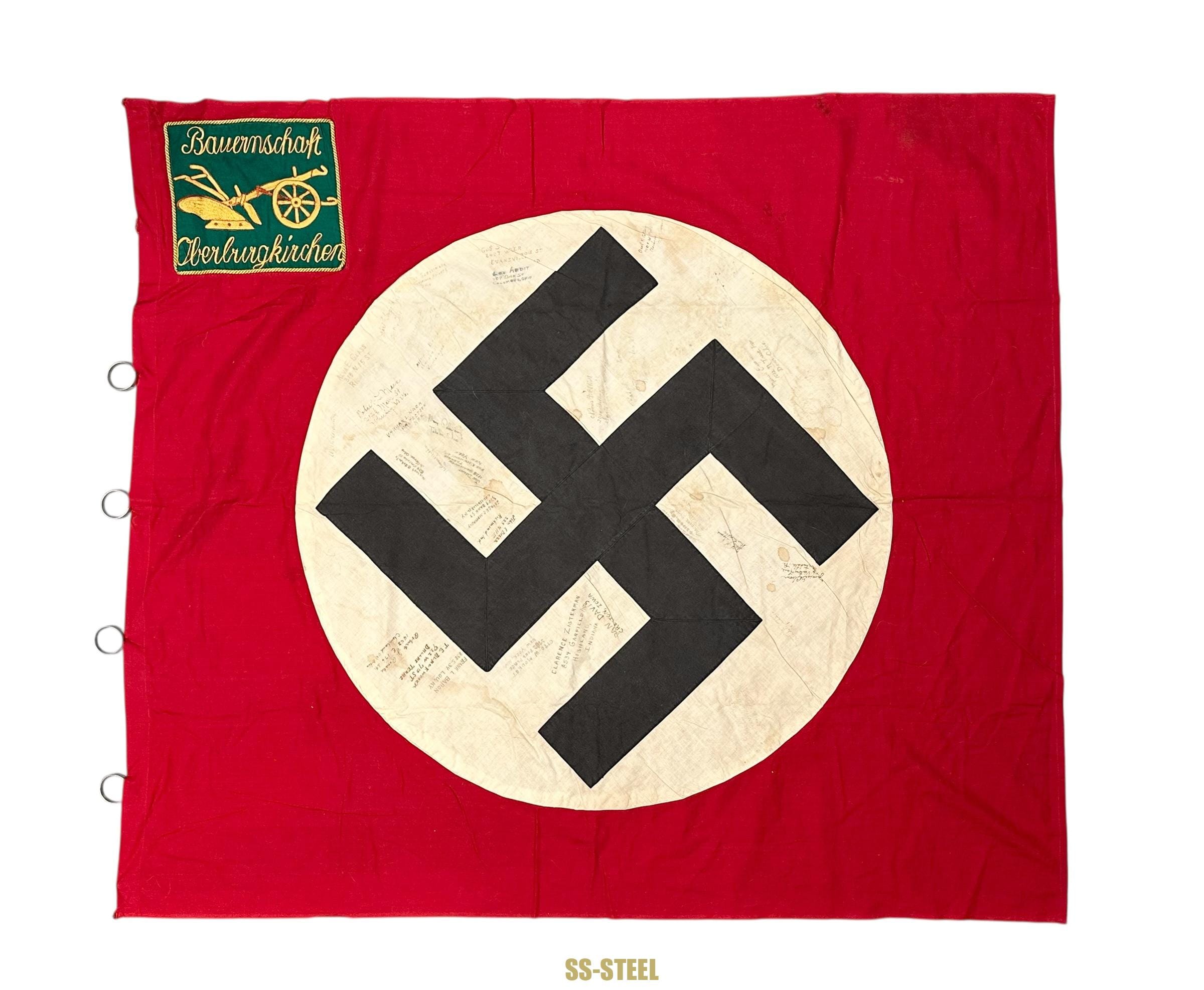 US Veteran Signed Flag OBERBURGKIRCHEN