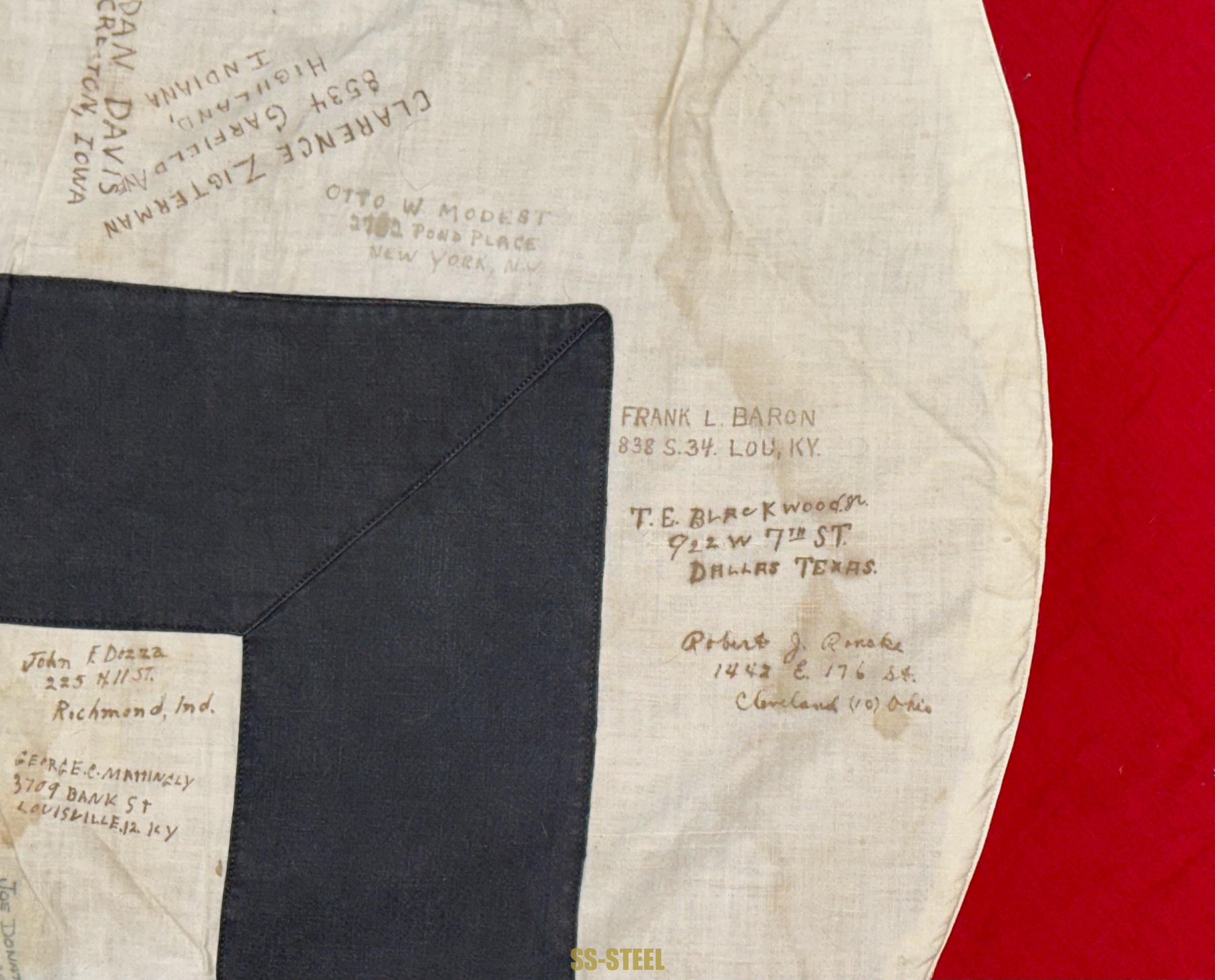 US Veteran Signed Flag OBERBURGKIRCHEN - Image 4