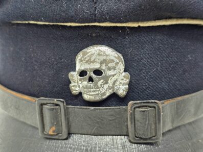 Rare Italian-made SS NCO Visor Cap - Image 3