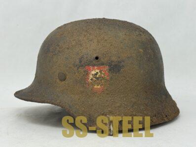 SS M35 Double Decal Helmet with Camo Cover Clips - Image 6