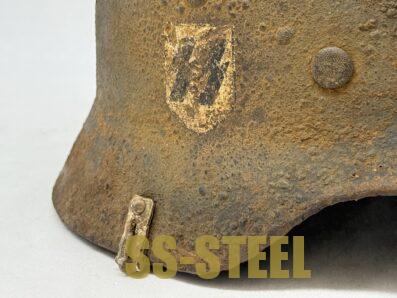 SS M35 Double Decal Helmet with Camo Cover Clips - Image 11