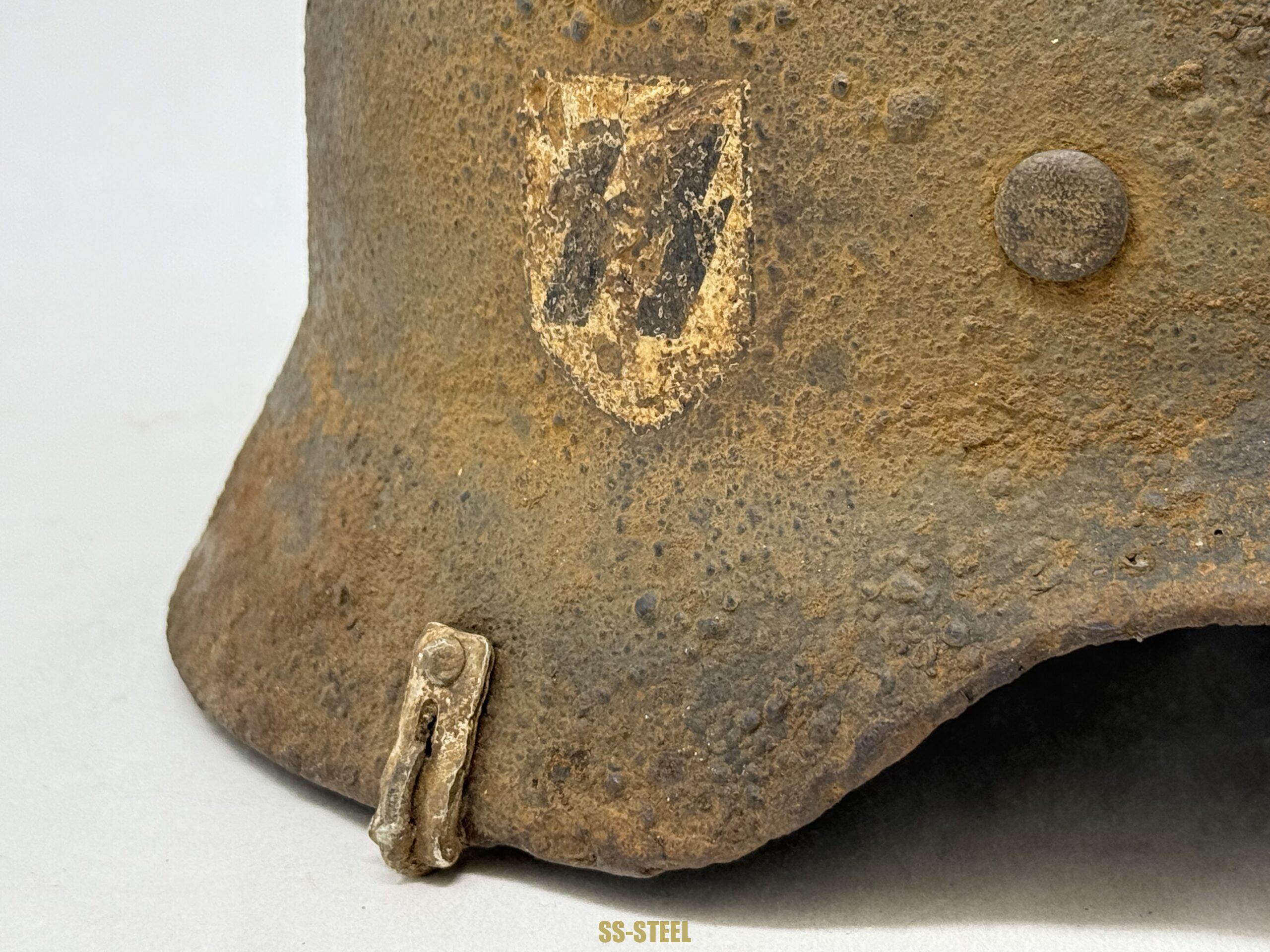 SS M35 Double Decal Helmet with Camo Cover Clips - Image 11