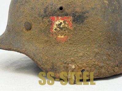 SS M35 Double Decal Helmet with Camo Cover Clips - Image 17