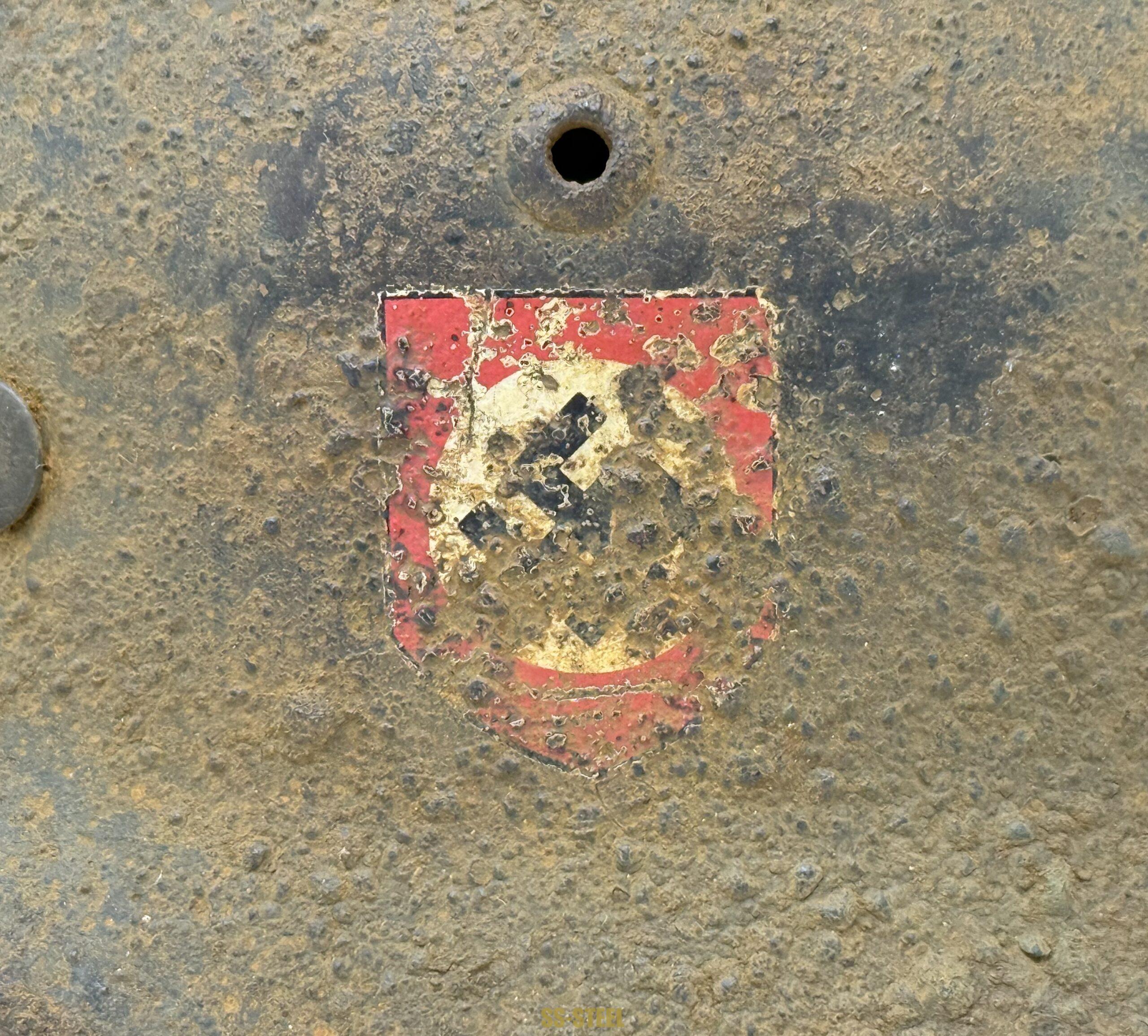 SS M35 Double Decal Helmet with Camo Cover Clips - Image 18