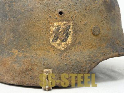 SS M35 Double Decal Helmet with Camo Cover Clips - Image 19