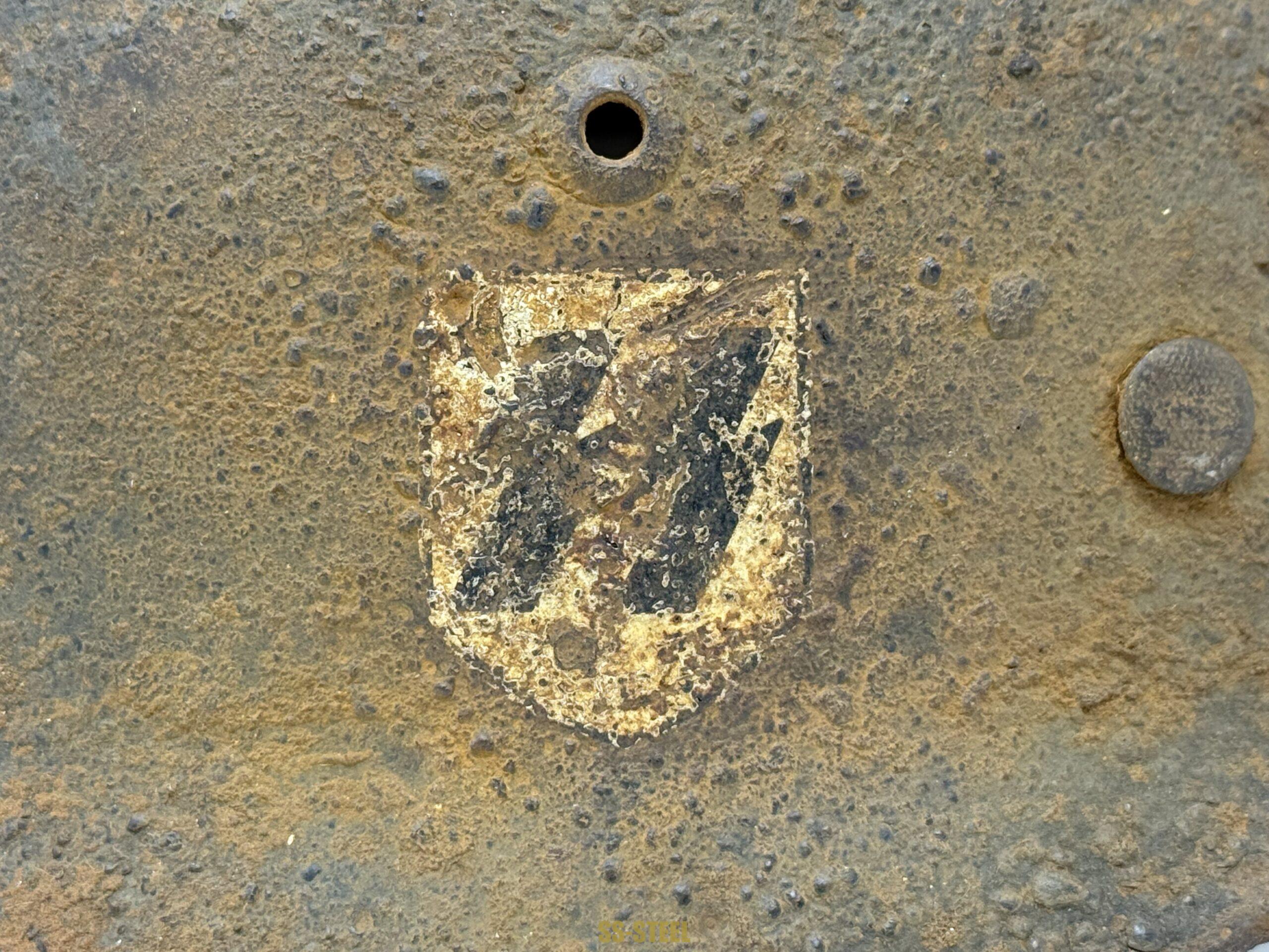 SS M35 Double Decal Helmet with Camo Cover Clips - Image 20