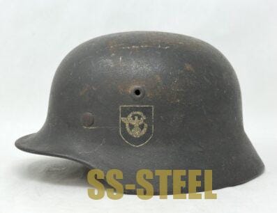 M40 Police Double Decal Helmet Possible KIA/Battle Damage