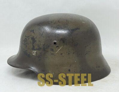 D.Sw. Luftwaffe M35 Camo Helmet -Named/Unit Marked
