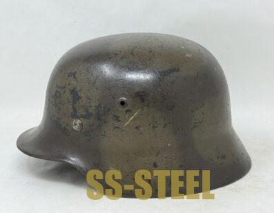 D.Sw. Luftwaffe M35 Camo Helmet -Named/Unit Marked - Image 2