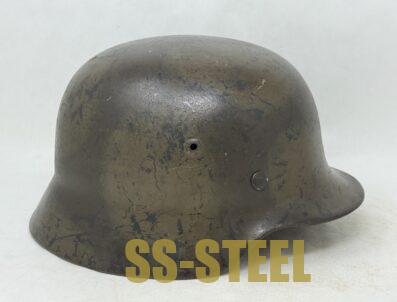 D.Sw. Luftwaffe M35 Camo Helmet -Named/Unit Marked - Image 6