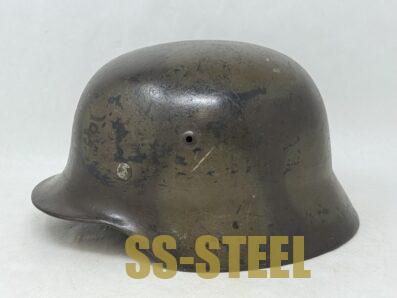 D.Sw. Luftwaffe M35 Camo Helmet -Named/Unit Marked - Image 8