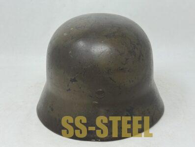 D.Sw. Luftwaffe M35 Camo Helmet -Named/Unit Marked - Image 7