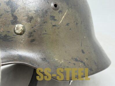 D.Sw. Luftwaffe M35 Camo Helmet -Named/Unit Marked - Image 14
