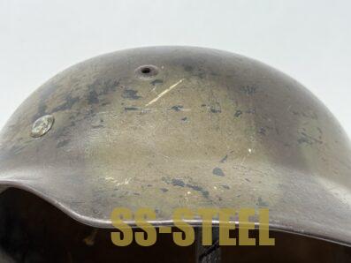 D.Sw. Luftwaffe M35 Camo Helmet -Named/Unit Marked - Image 15