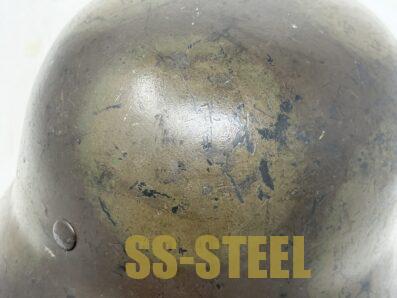D.Sw. Luftwaffe M35 Camo Helmet -Named/Unit Marked - Image 17