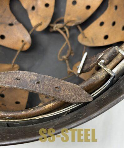 D.Sw. Luftwaffe M35 Camo Helmet -Named/Unit Marked - Image 21