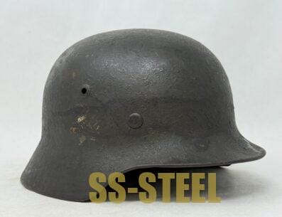 Heer M35 Double Decal Camo Helmet -PIONIER Unit Marked - Image 4