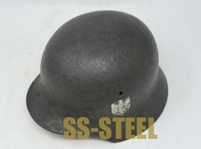 Heer M35 Double Decal Camo Helmet -PIONIER Unit Marked - Image 8