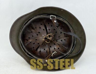 Heer M35 Double Decal Camo Helmet -PIONIER Unit Marked - Image 9