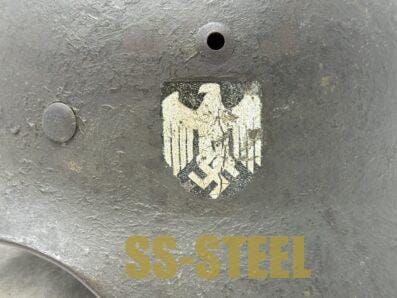 Heer M35 Double Decal Camo Helmet -PIONIER Unit Marked - Image 15