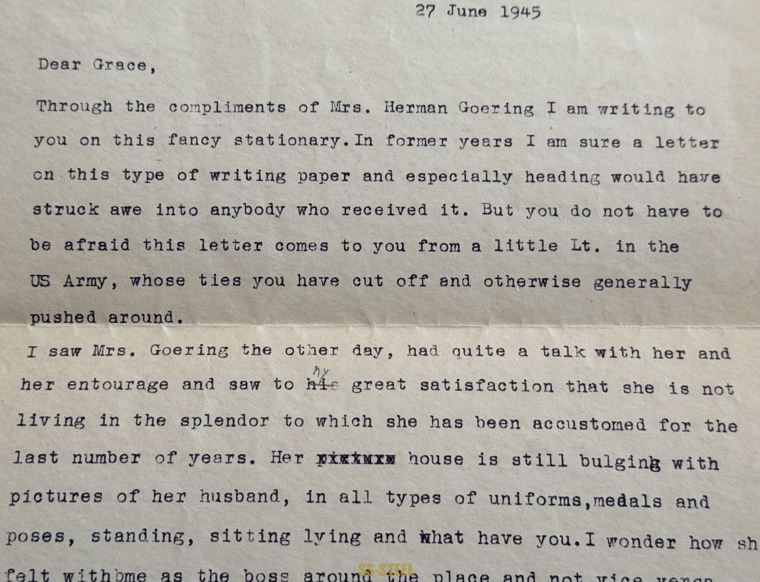 US VET Letter Home on REICHSMARSCHALL Goering Stationary - Image 6