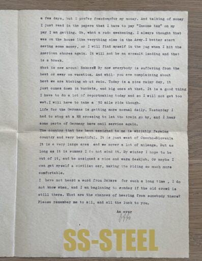 US VET Letter Home on REICHSMARSCHALL Goering Stationary - Image 8