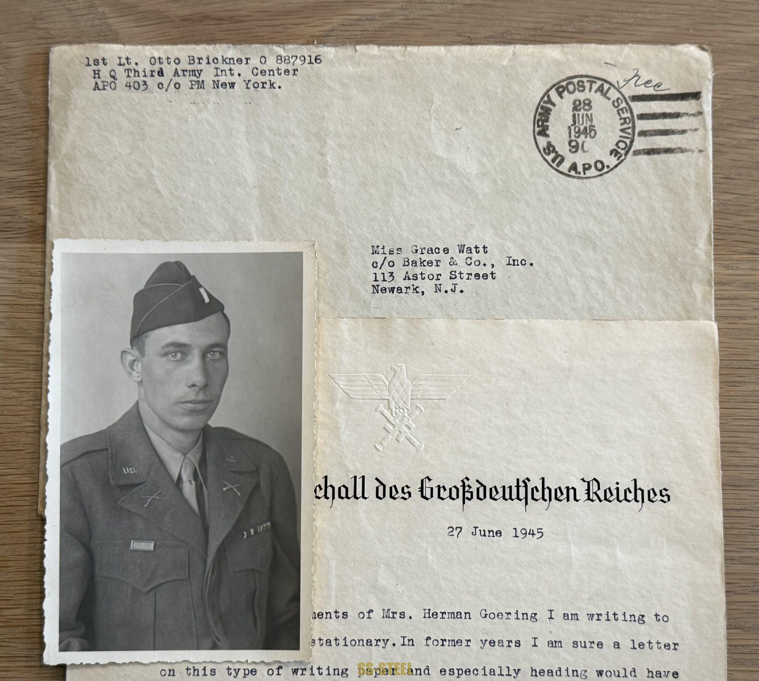US VET Letter Home on REICHSMARSCHALL Goering Stationary - Image 9