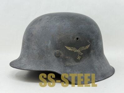Luftwaffe M42 Single Decal Whitewash Camo Helmet - Image 3