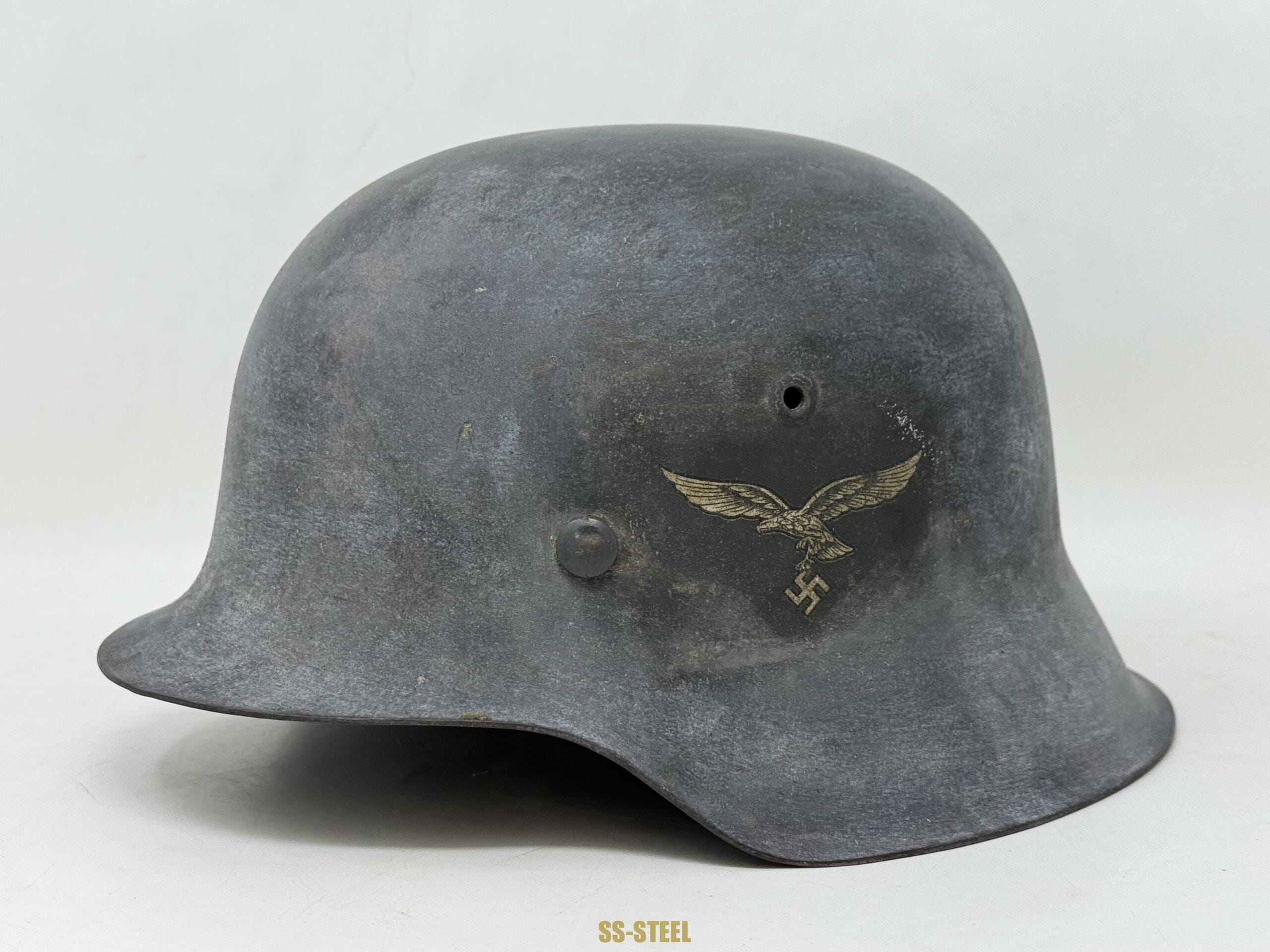 Luftwaffe M42 Single Decal Whitewash Camo Helmet - Image 3