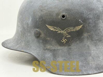 Luftwaffe M42 Single Decal Whitewash Camo Helmet - Image 13
