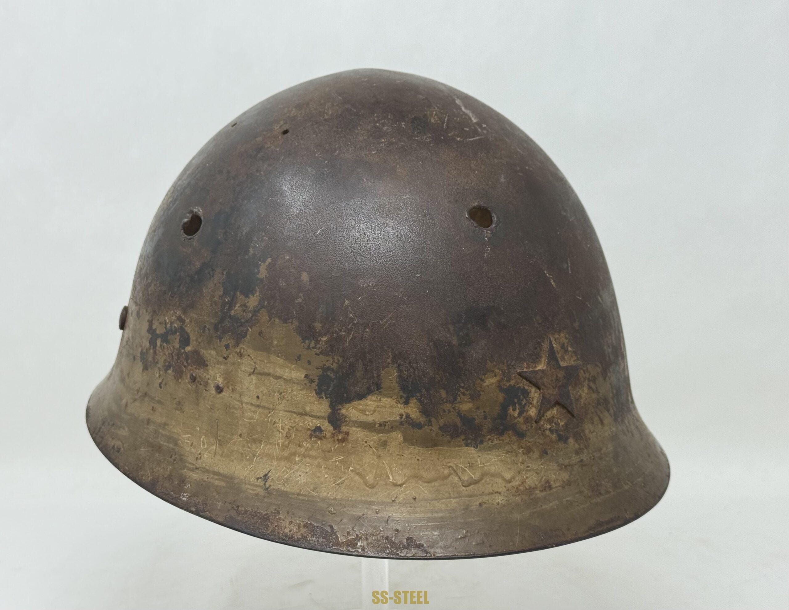 Japanese Type 90 Battle Damage Helmet - Image 2
