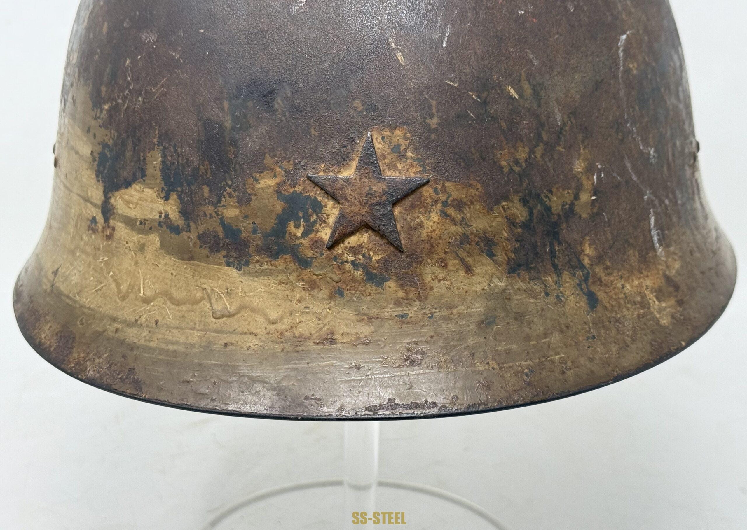 Japanese Type 90 Battle Damage Helmet - Image 7