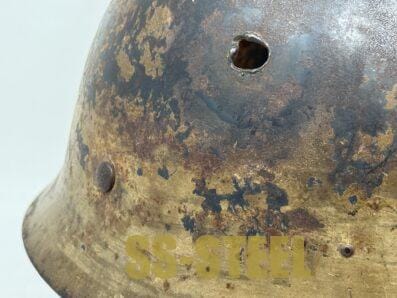 Japanese Type 90 Battle Damage Helmet - Image 11