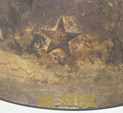 Japanese Type 90 Battle Damage Helmet - Image 8