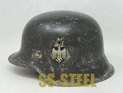 Heer M42 Whitewash Snow Camo Helmet