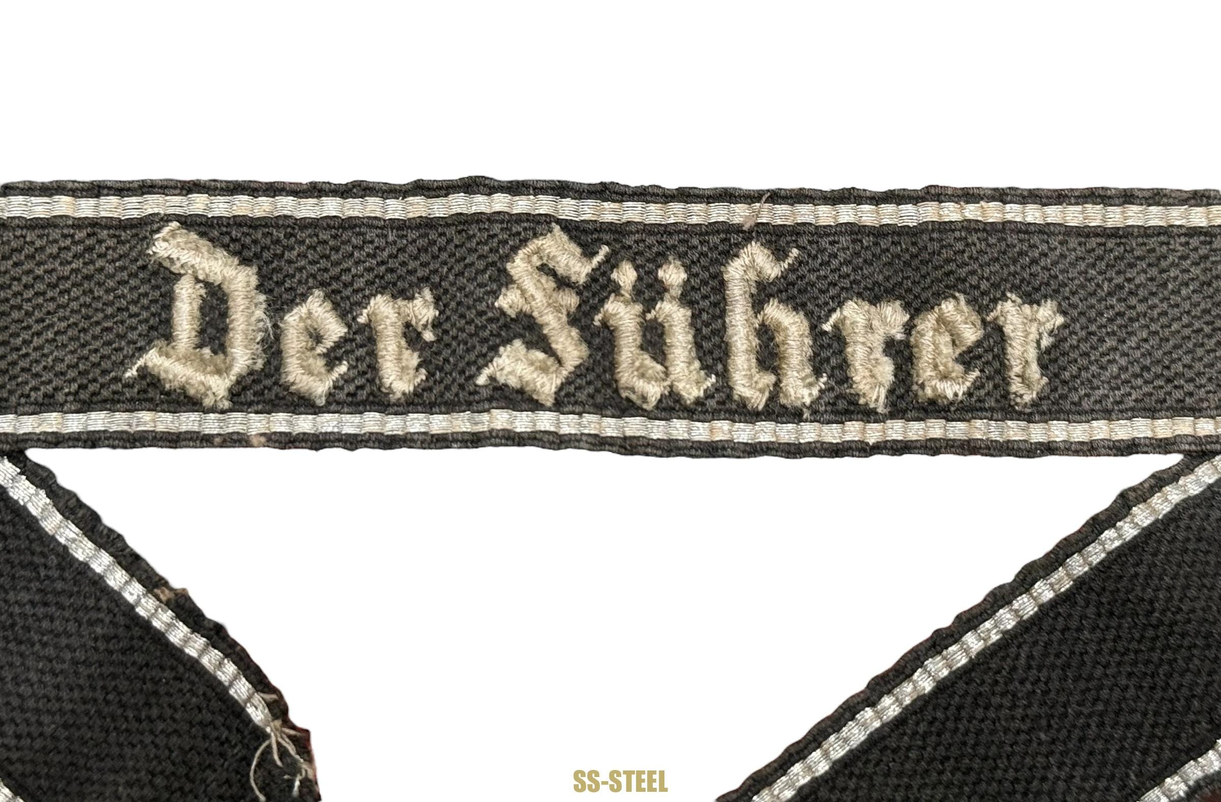SS Der Fuhrer Cuff Title Uniform Removed - Image 4