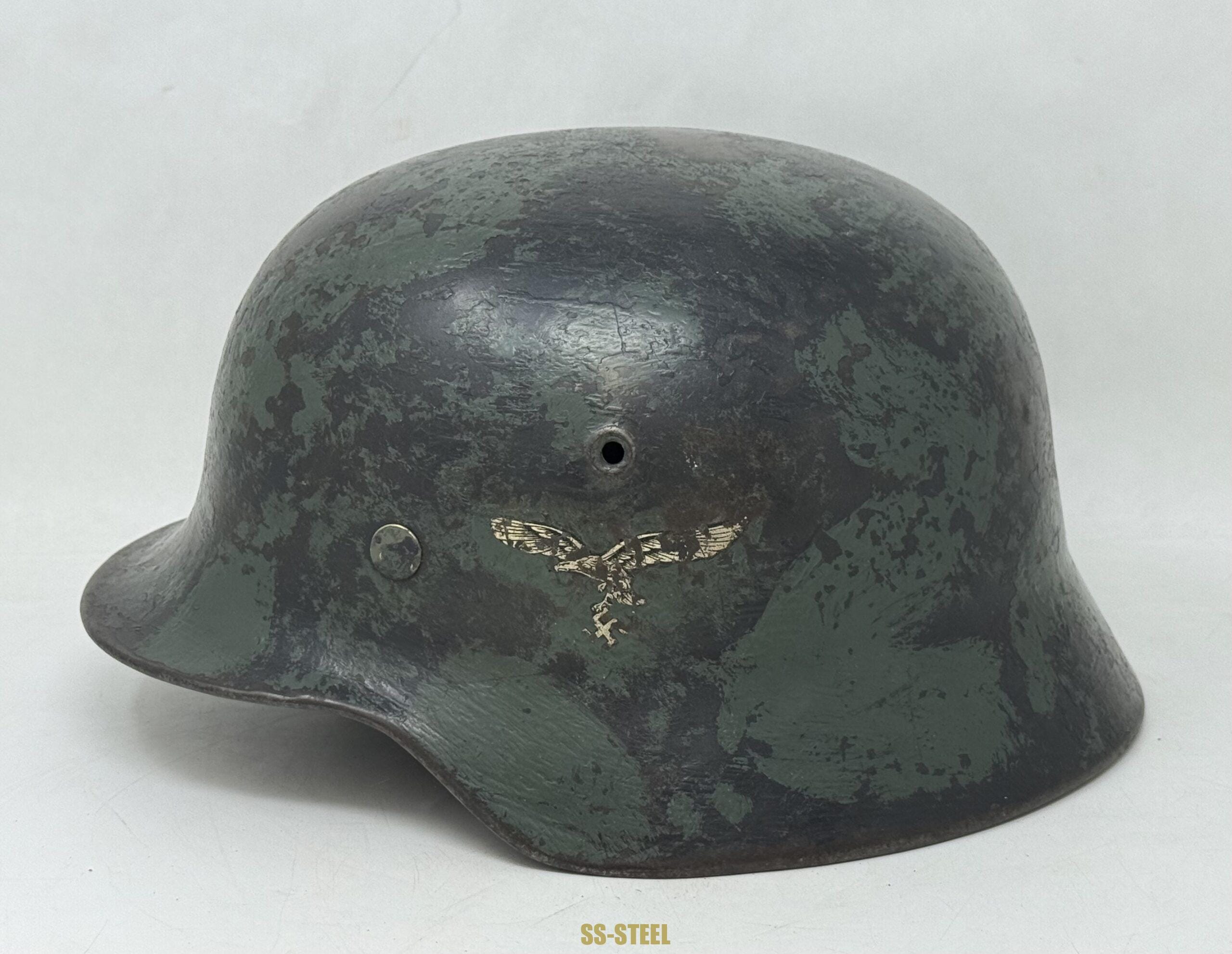 Luftwaffe M40 Single Decal Camo Helmet ET66 - Image 2