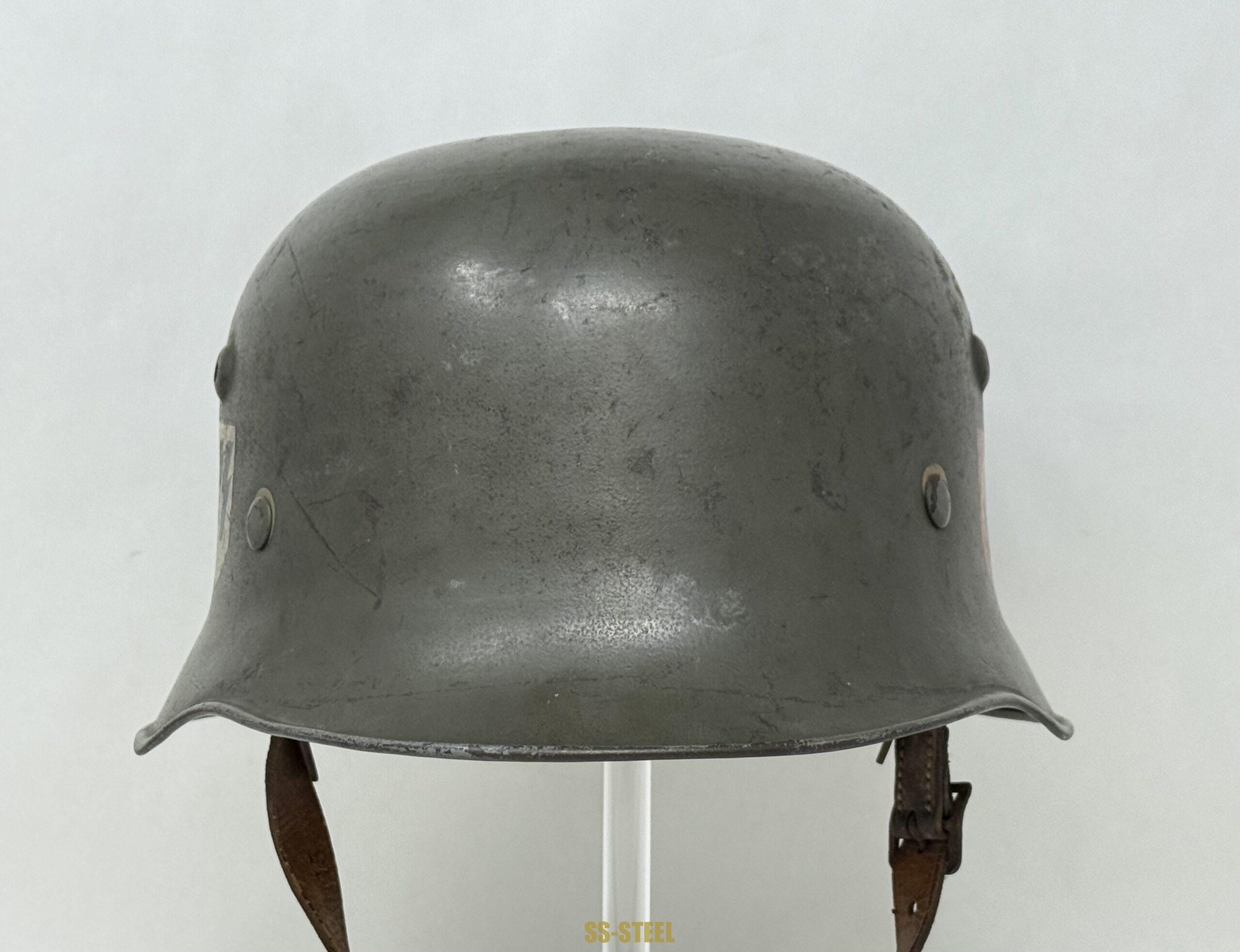 M34 SS ‘Sicherheitsdienst SD’ double decal Edelstahl Helmet - Image 4