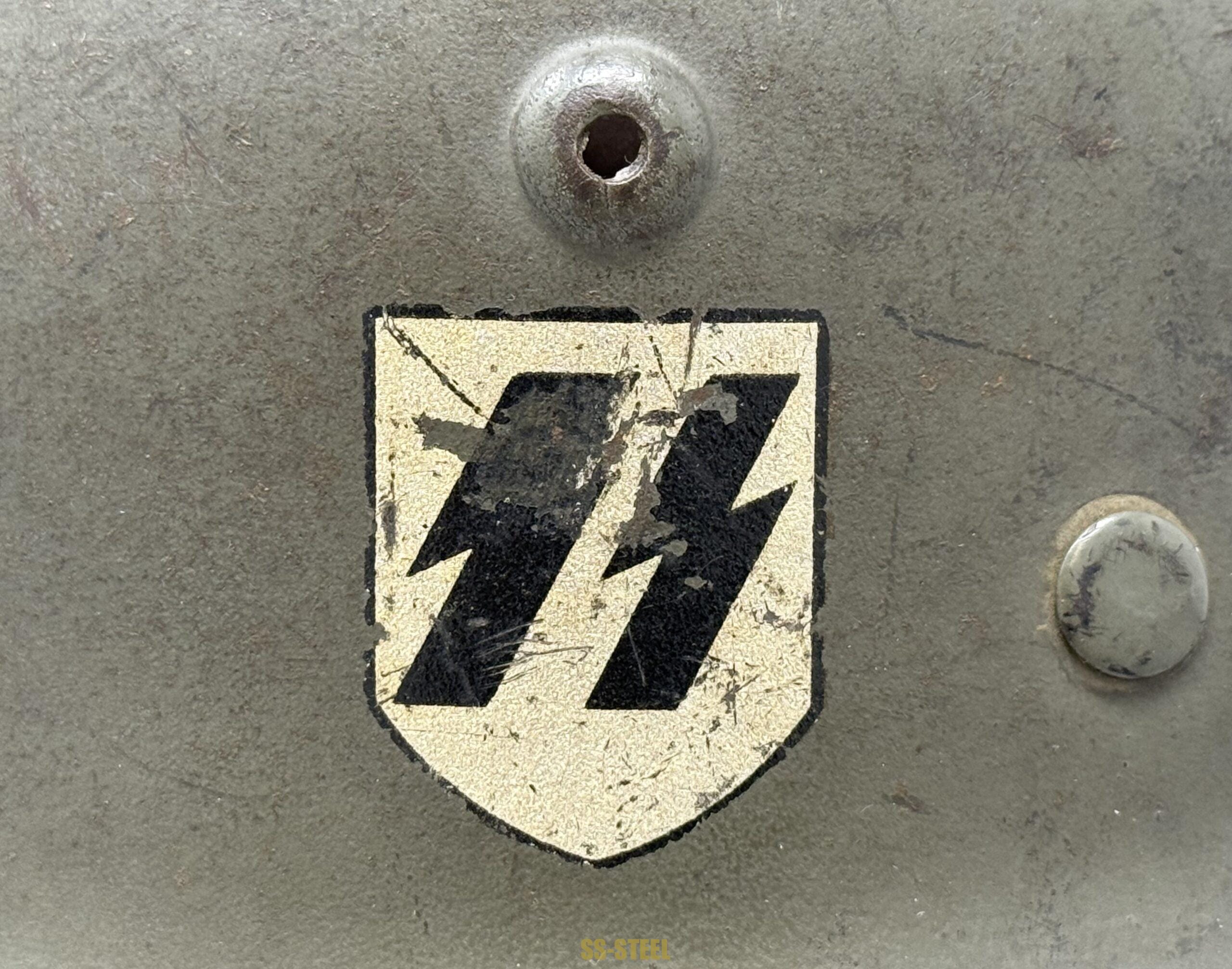 M34 SS ‘Sicherheitsdienst SD’ double decal Edelstahl Helmet - Image 17
