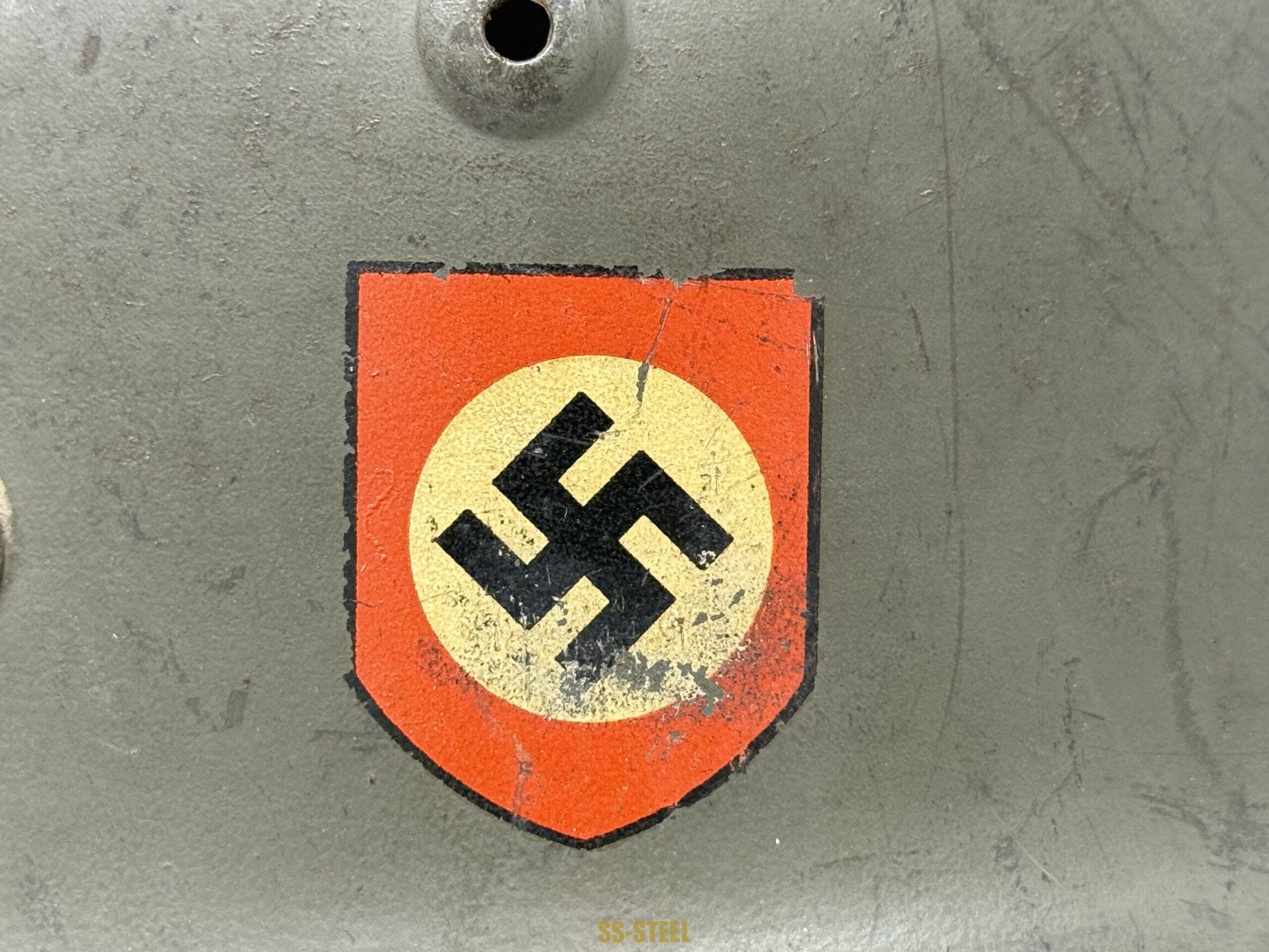 M34 SS ‘Sicherheitsdienst SD’ double decal Edelstahl Helmet - Image 20