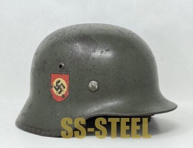 Pol35 Police M-35 Double Decal Helmet – SS-Steel Inc.