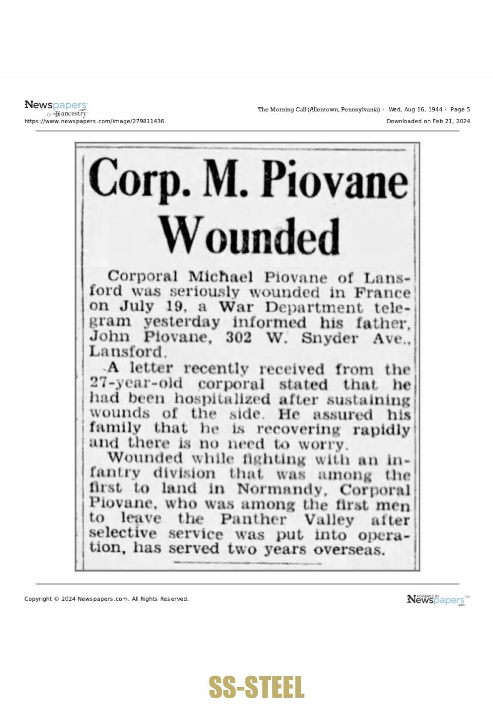 M42 29th Infantry Division Trophy Helmet - Image 17