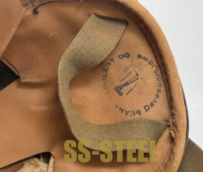 WWII US M38 Tanker Helmet by Sears Saddlery Co. - Image 10