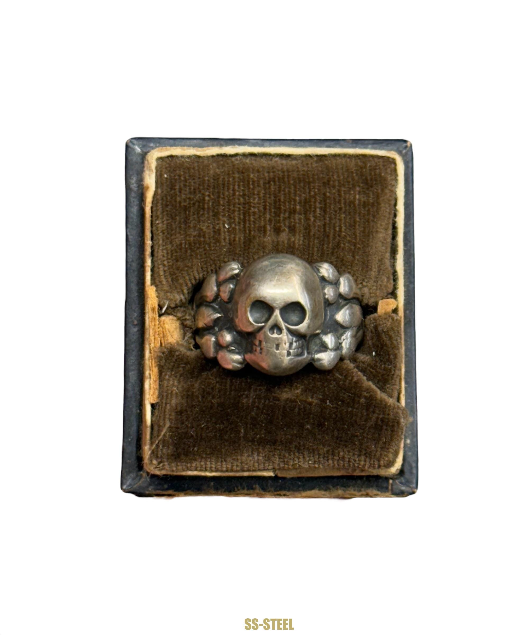 WWII Totenkopf Skull Canteen Ring - Image 16