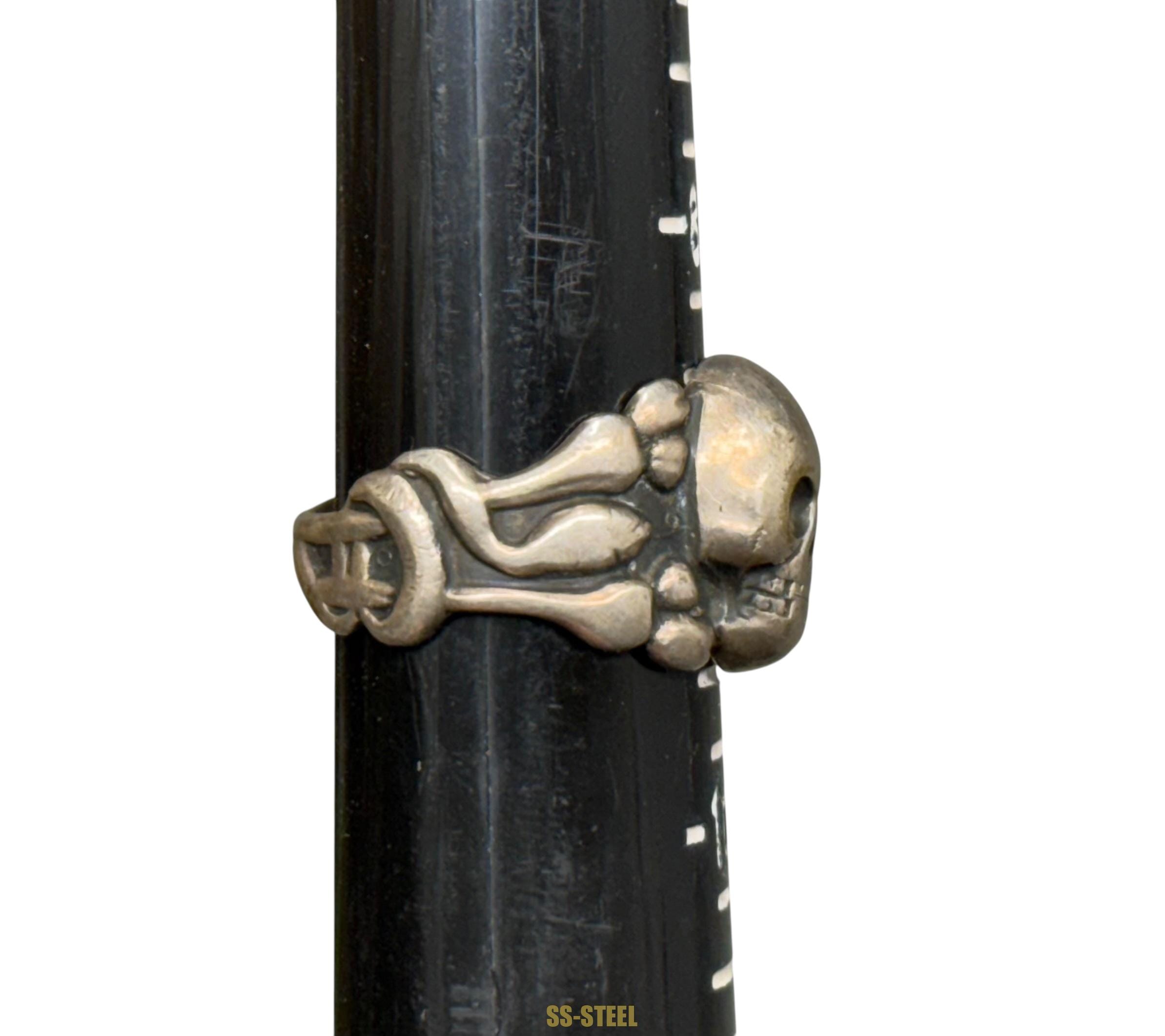 WWII Totenkopf Skull Canteen Ring - Image 9